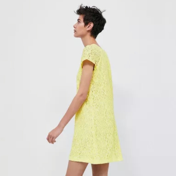 Zara Yellow Lace Dress - Picture 2 of 6